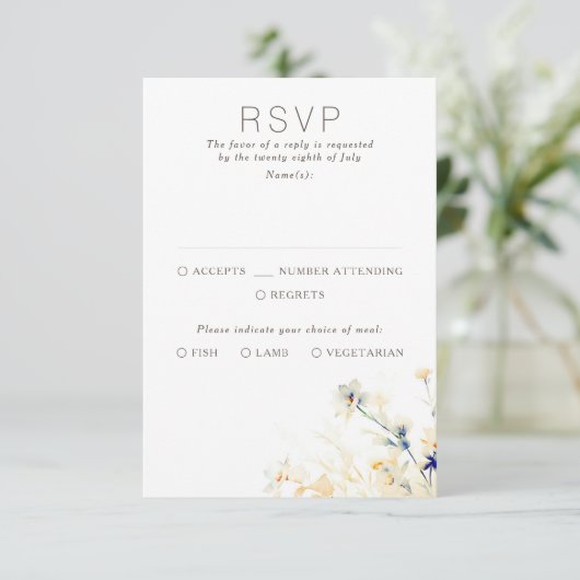 Aardse tinten vallen bruiloft RSVP-kaarten RSVP Kaartje (Staand voorkant)