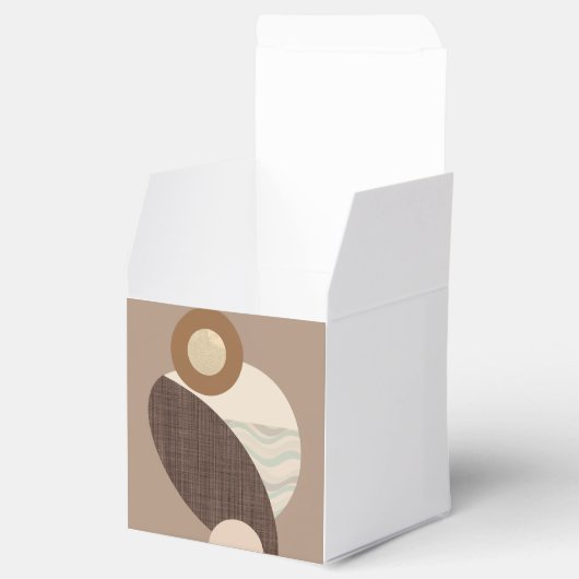 Aardse vormen bedankdoosjes (Geopend)