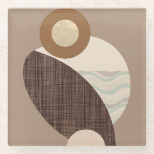 Aardse vormen glazen onderzetter