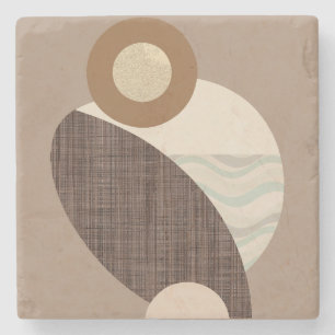 Aardse vormen stenen onderzetter