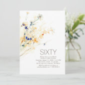 Aardse Waterverf Bloemen Herfst Verjaardag Kaart (Staand voorkant)