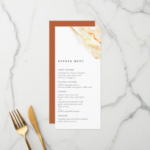 Aardse Waterverf Menu