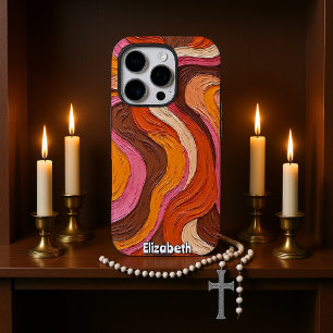 Aardse wervelingen: getextureerd Abstract iPhone 16 Pro Hoesje