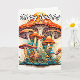 Aardspruiten Mushroom Hut Illustratie Kaart