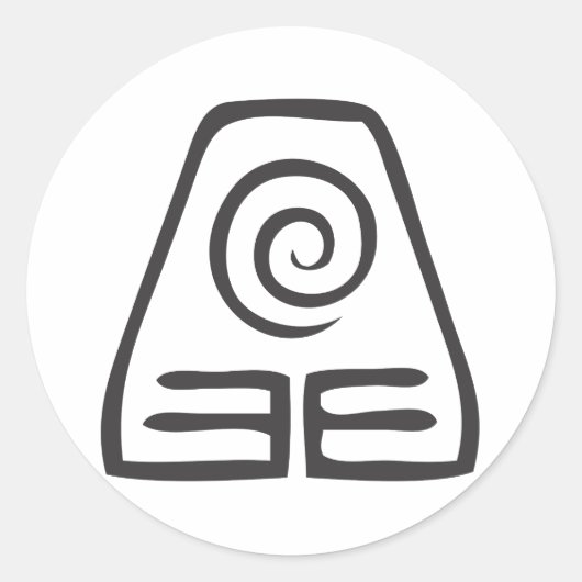 aardsymbool ronde sticker (Voorkant)