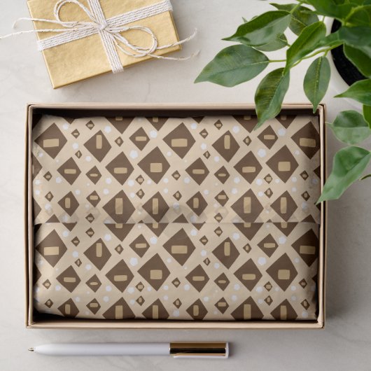Aardtint Geometrie Tissuepapier (Geschenk)