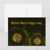 Aardtint Groene Stralen Fractale Kunstwerk Op Maat Briefkaart (Voorkant / Achterkant)