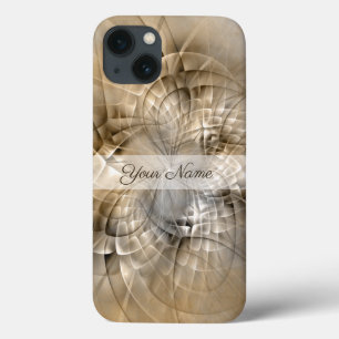 Aardtinten Abstracte Moderne Fractale Kunst Naam iPhone 13 Hoesje
