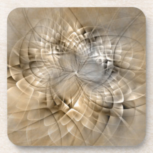 Aardtinten Abstracte Moderne Fractale Kunst Textuu Bier Onderzetter