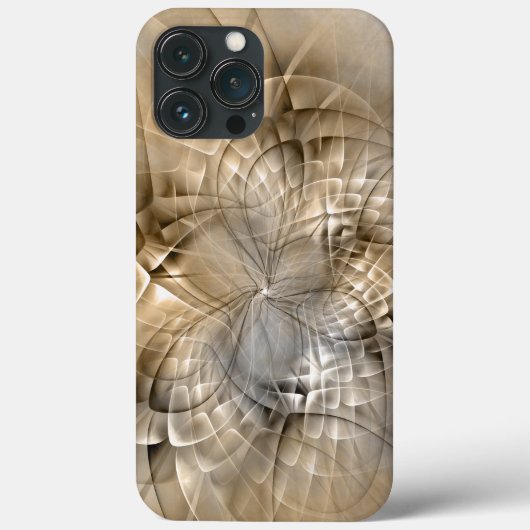 Aardtinten Abstracte Moderne Fractale Kunst Textuu Case-Mate iPhone Case (Achterkant)
