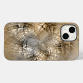 Aardtinten Abstracte Moderne Fractale Kunst Textuu Case-Mate iPhone Case (Achterkant (horizontaal))