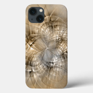 Aardtinten Abstracte Moderne Fractale Kunst Textuu iPhone 13 Hoesje