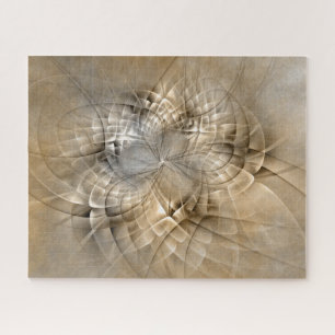 Aardtinten Abstracte Moderne Fractale Kunst Textuu Legpuzzel