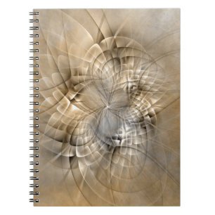 Aardtinten Abstracte Moderne Fractale Kunst Textuu Notitieboek