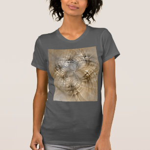 Aardtinten Abstracte Moderne Fractale Kunst Textuu T-shirt