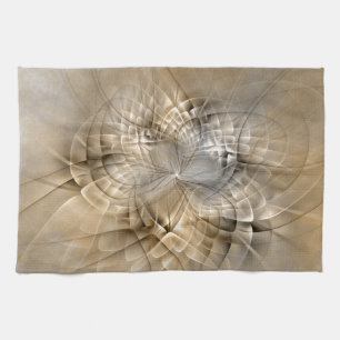 Aardtinten Abstracte Moderne Fractale Kunst Textuu Theedoek
