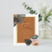 Aardtinten Bruiloft Terracotta Groen Goud Abstract (Staand voorkant)