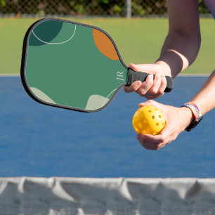 Aardtinten organische vormen pickleball paddle
