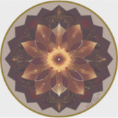 aardtoon geometrische bloem sticker (Voorkant)