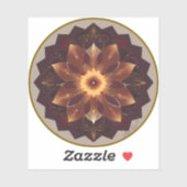 aardtoon geometrische bloem sticker (Vel)