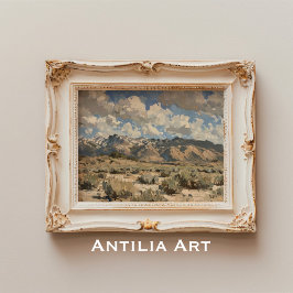 Aardtoon Landschap Schilderen Rustieke Bergkunst Poster