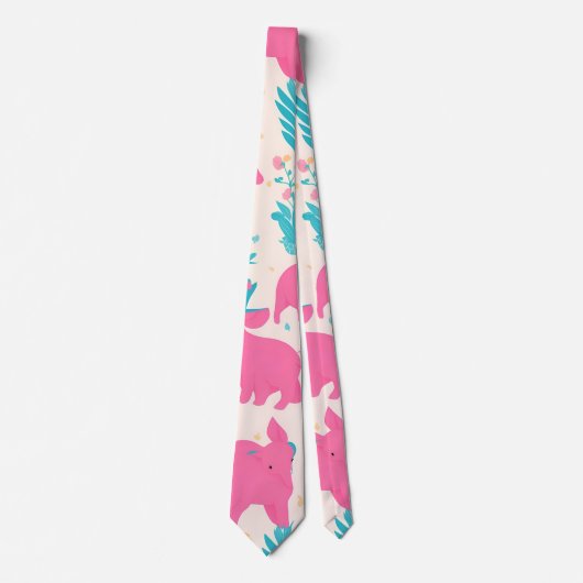Aardvark Pastel Kleurrijk Gepersonaliseerd Patroon Stropdas (Voorkant)