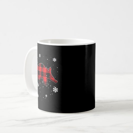 Aardvark Plaid Christmas  Koffiemok (Voorkant links)