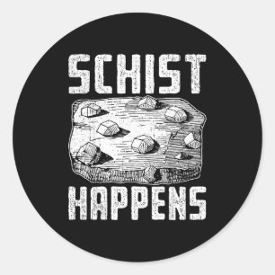 Aardwetenschappelijke humor kunst voor geologiestu ronde sticker