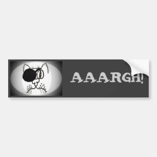 Aargh! Eye Patch Pirate Cat Bumpersticker
