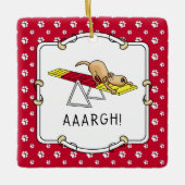 AARGH! Funny dog agility teeter Keramisch Ornament (Voorkant)