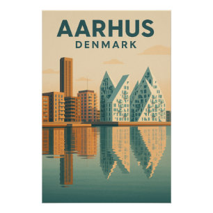 AARHUS — DENEMARKEN Reis kunst 2026 Perfect Poster