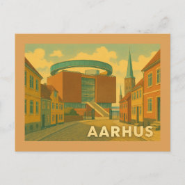 Aarhus Denemarken Stadsgezicht Briefkaart