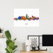Aarhus Denmark Skyline Poster (Thuiskantoor)