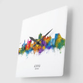 Aarhus Denmark Skyline Vierkante Klok (Hoek)