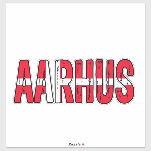 Aarhus Denmark Sticker (Vel)