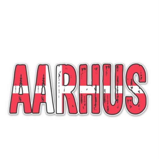 Aarhus Denmark Sticker (Voorkant)