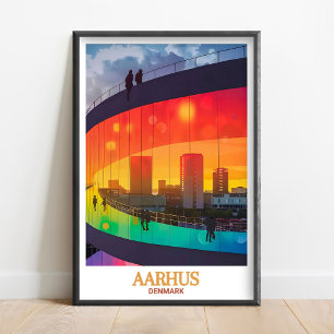Aarhus Muurkunst - Ingelijst ARoS Aarhus Kunstmuse Poster