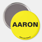 AARON Aimant jaune (Recto/Verso)