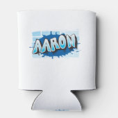 Aaron Jouw naam Graffiti Brick Wall gestileerd Blikjeskoeler (Achterkant)