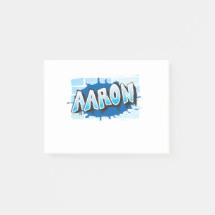 Aaron Jouw naam Graffiti Brick Wall gestileerd Post-it® Notes