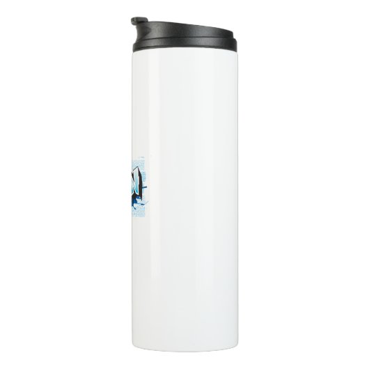 Aaron Jouw naam Graffiti Brick Wall gestileerd Thermosbeker (Geroteerd rechts)