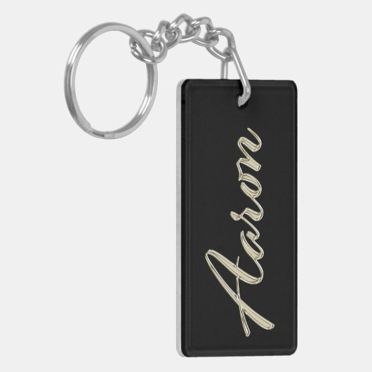 Aaron Name whitegold Porte-clés (Devant gauche)