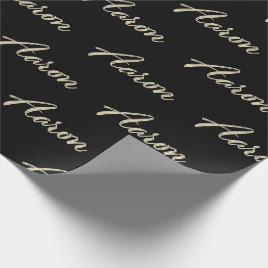 Aaron Prénom Nom du papier cadeau (Coin)