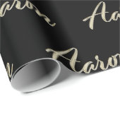Aaron Prénom Nom du papier cadeau (Coin rond)