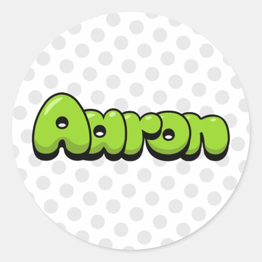 Aaron Ronde Sticker (Voorkant)