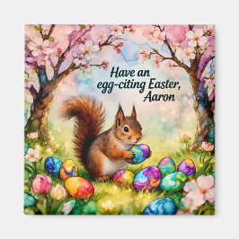 AARON ~ Squirrel collecting Easter Eggs ~  Magnet Magneet