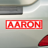 Aaron Stamp Bumpersticker (Op auto)