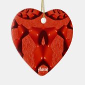 AARON ~ VALENTIJN HEART ~ Red Fractal ~ Keramisch Ornament (Rechts)