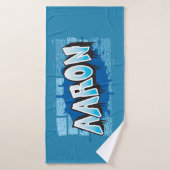 Aaron Votre Nom Graffiti Bath Beach Towne (Serviette de bain)