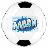 Aaron Your Graffiti Name Background Brick Wall Soc Voetbal (Voorkant)